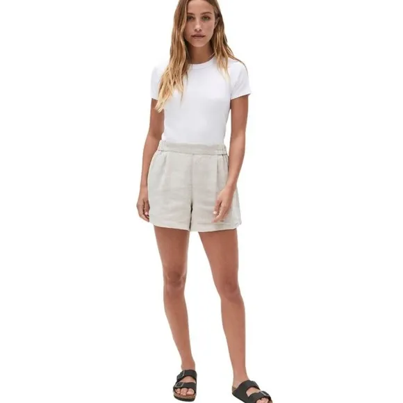 Michael Stars Trisha Linen Short in Whisper Pink Size M NWT