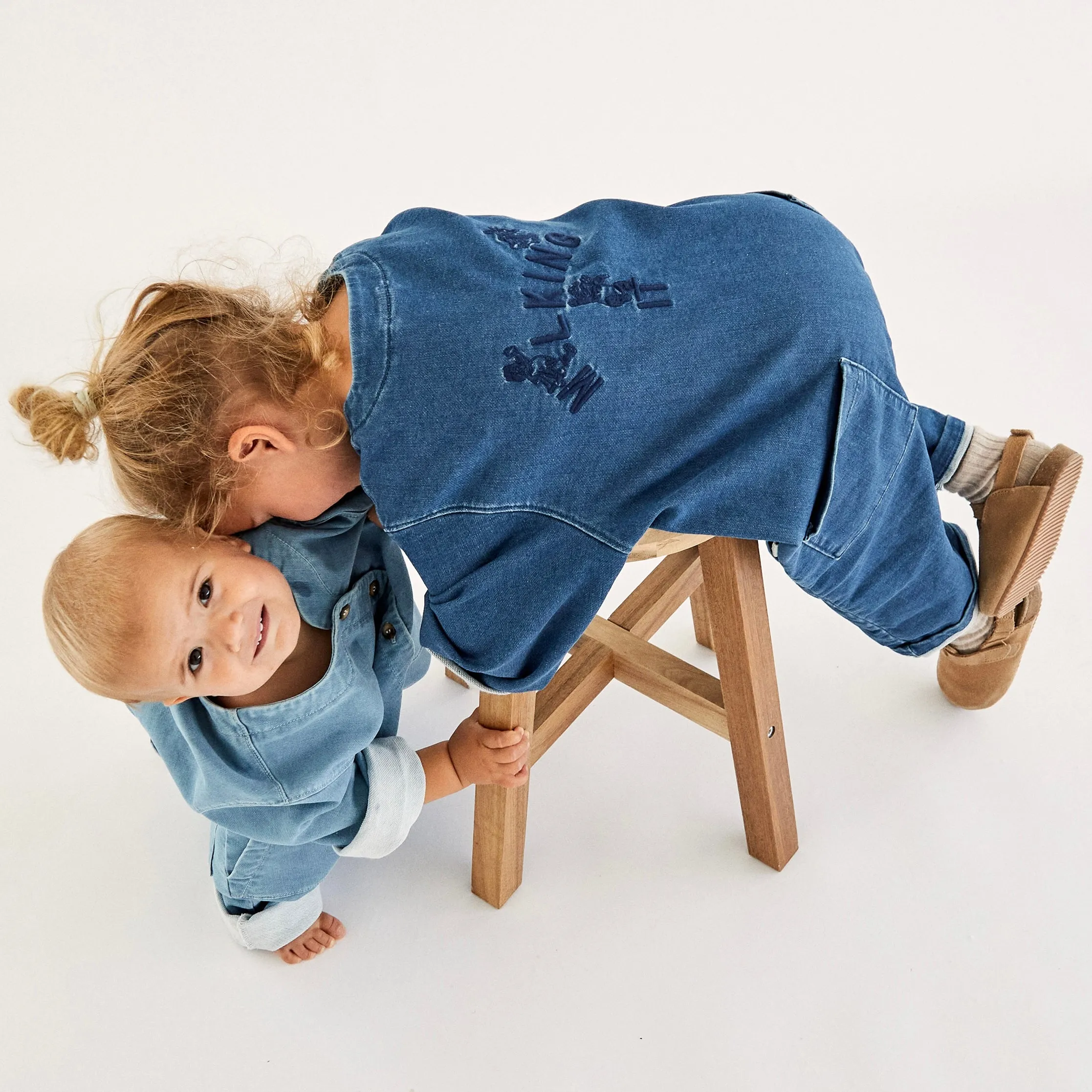 MILKING IT x ANDO Denim Overalls (Light Wash)