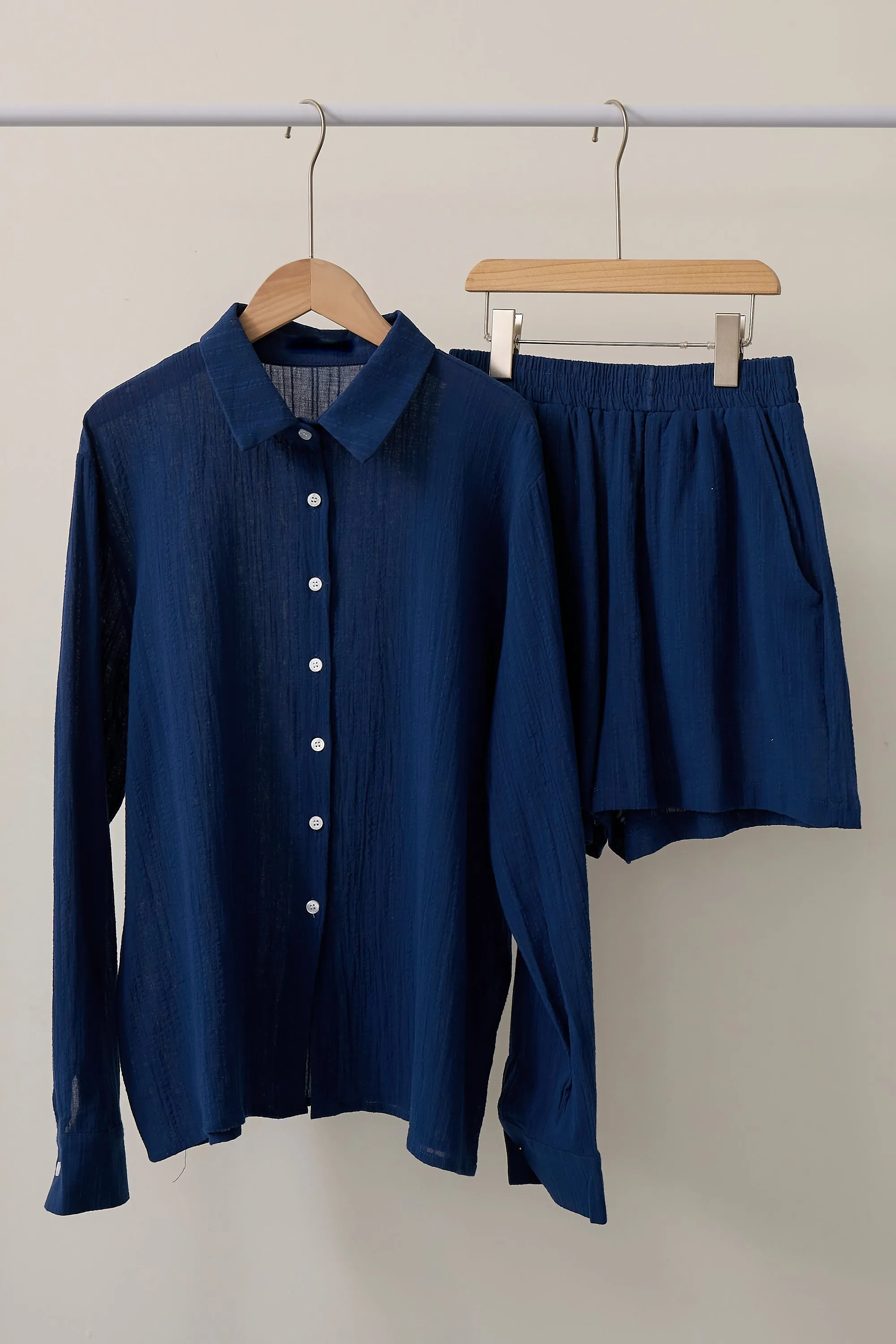 Milly Crinkle Shirt & Shorts Set