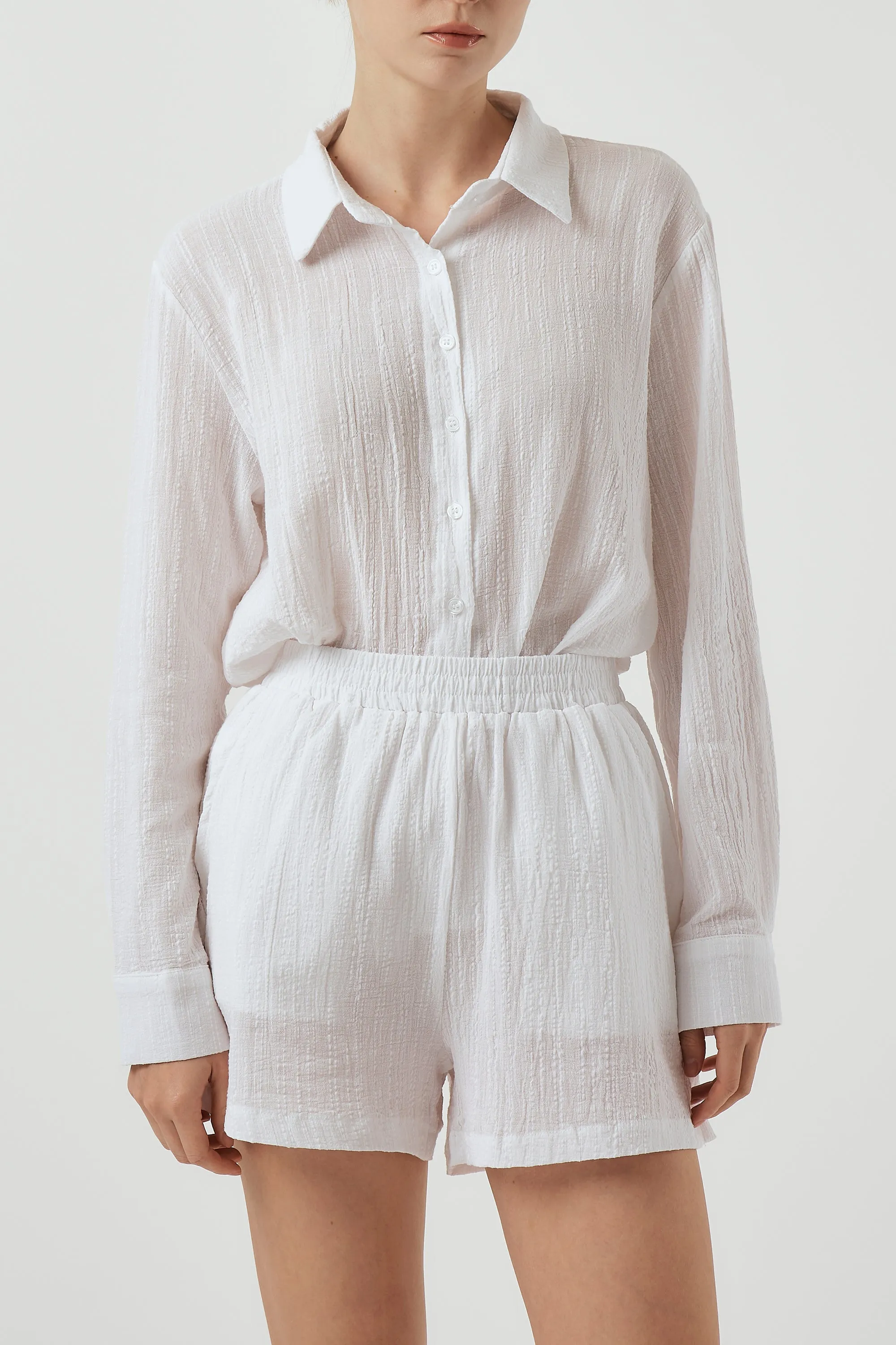 Milly Crinkle Shirt & Shorts Set