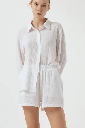 Milly Crinkle Shirt & Shorts Set