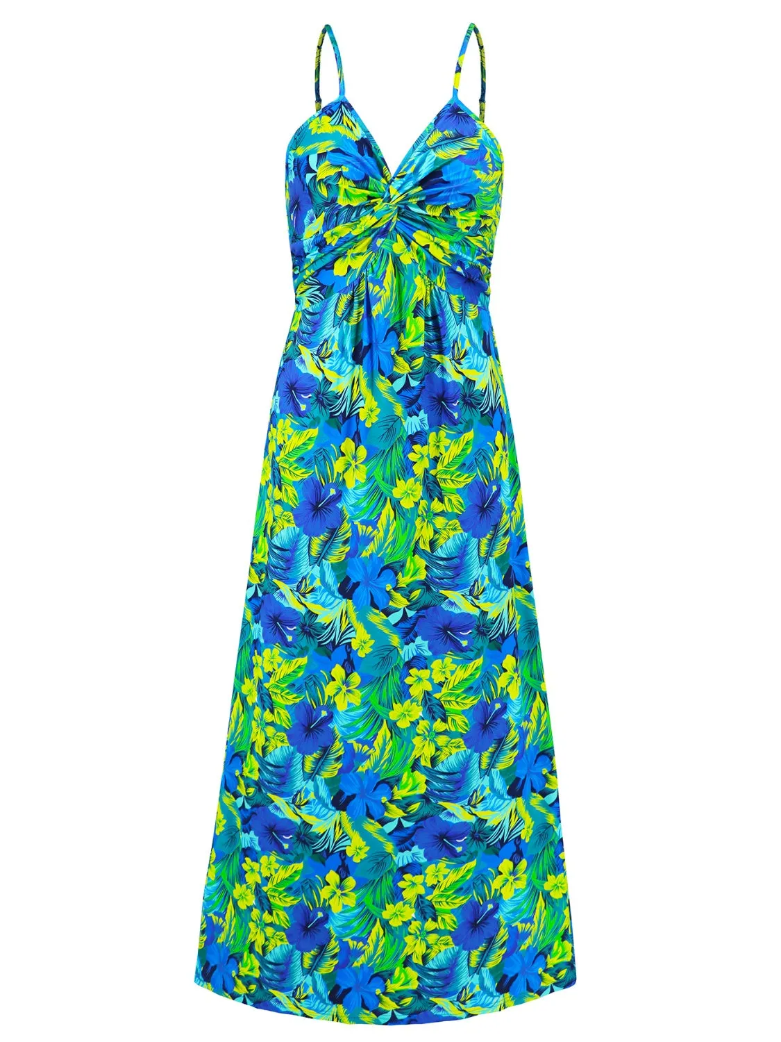 Miranda Twisted Printed V-Neck Cami Dress - Online Exclusive