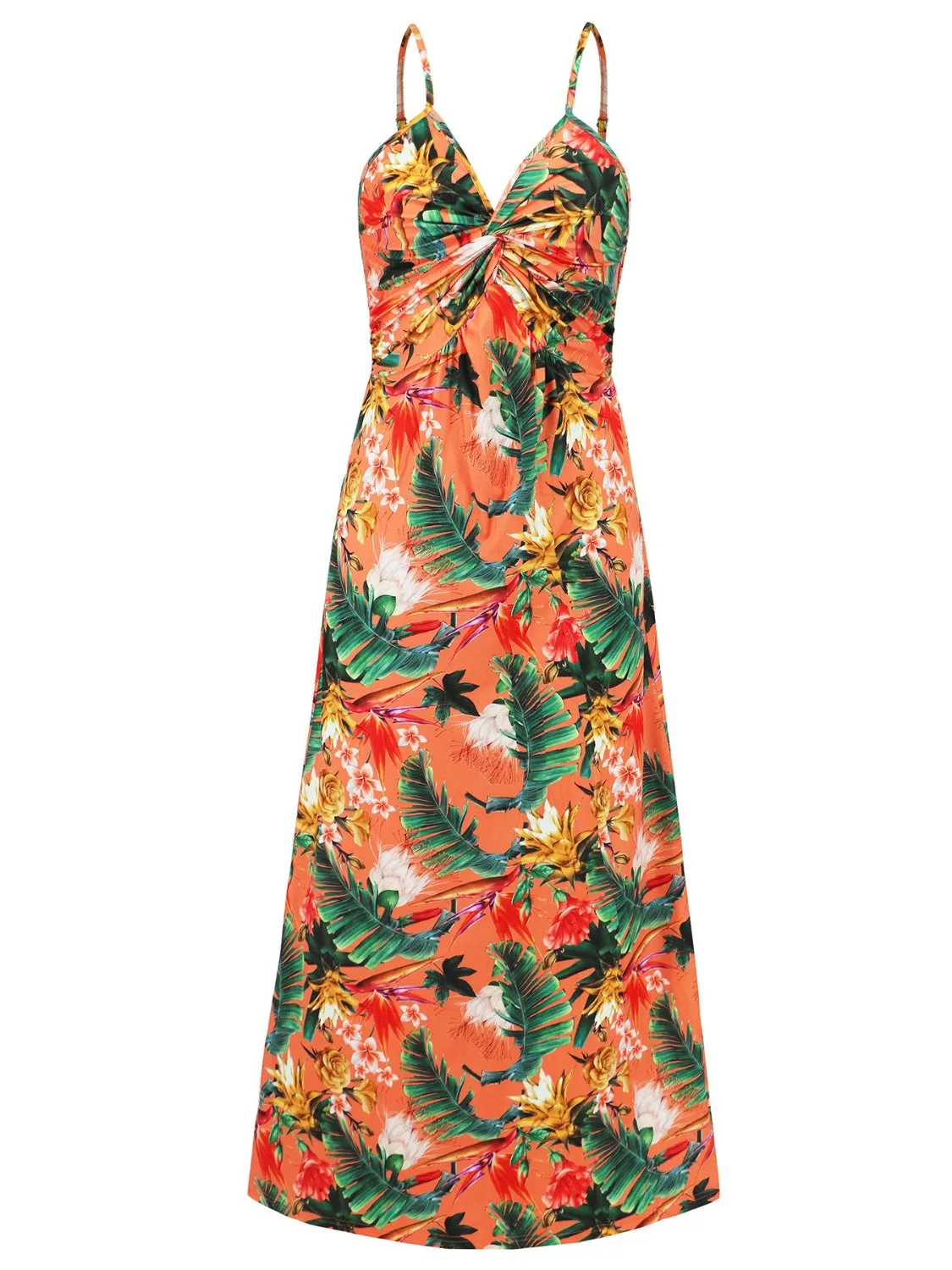 Miranda Twisted Printed V-Neck Cami Dress - Online Exclusive