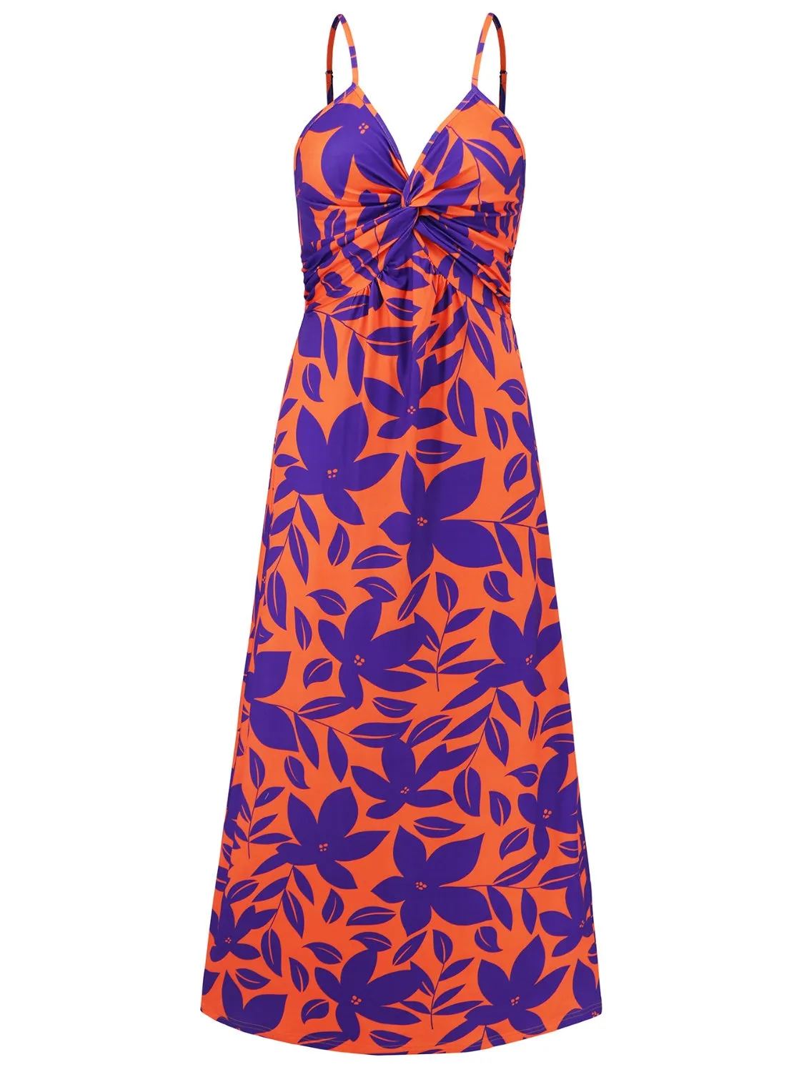Miranda Twisted Printed V-Neck Cami Dress - Online Exclusive