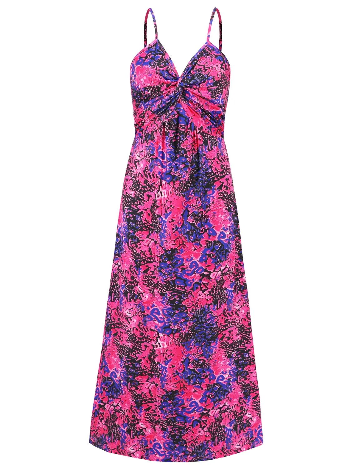 Miranda Twisted Printed V-Neck Cami Dress - Online Exclusive