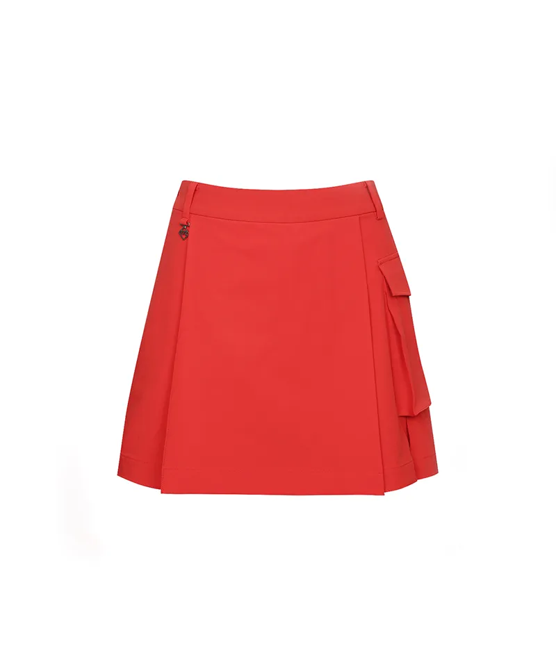 Monday Flow Four Seasons Pocket Skirt - Red