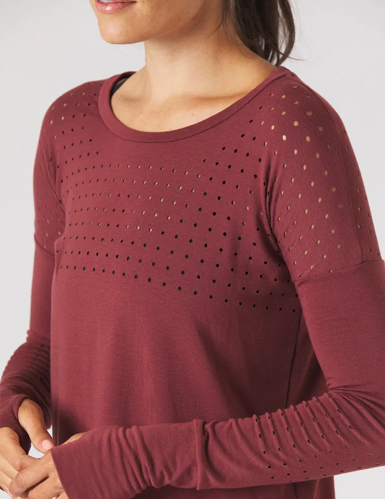 Mood Long Sleeve: Merlot