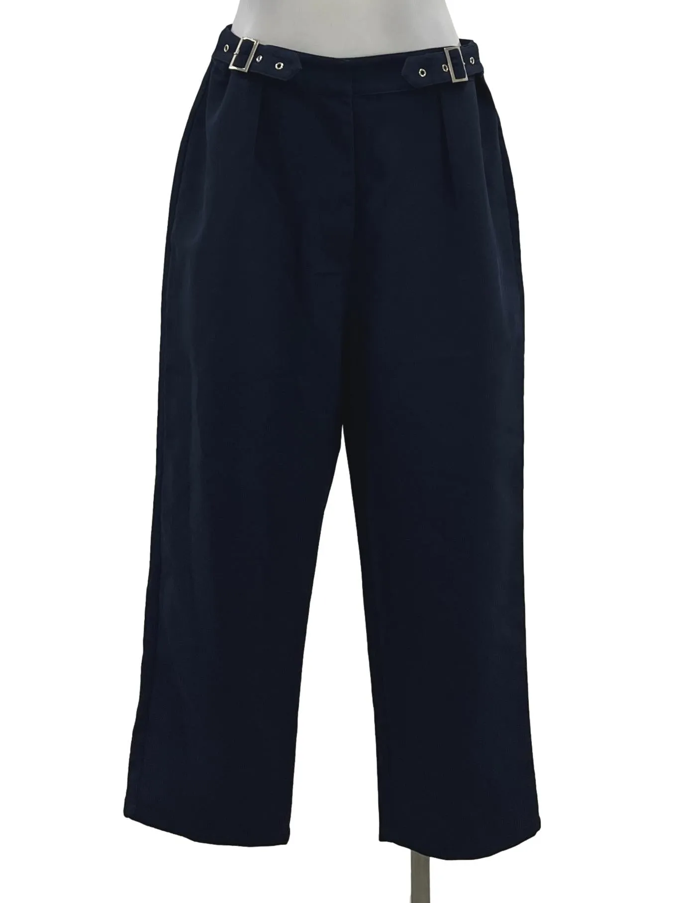 Navy Side Buckle Pants LB