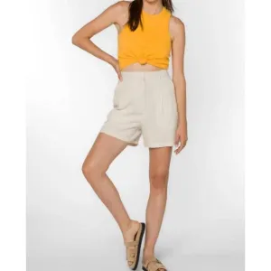 NEW VELVET HEART kaia shorts in wheat