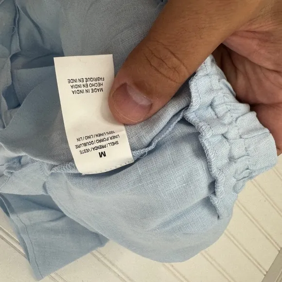 NEW Vitamin A Linen Shorts Medium Blue