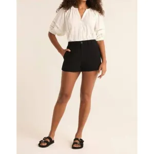 NEW Z SUPPLY micah linen shorts in black