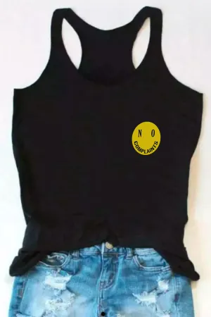 No Complaints Black Tank Top