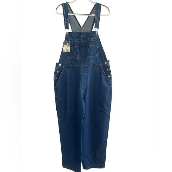 North West Blue - Carpenter Denim Overalls Size: Large Color: Blue Denim
