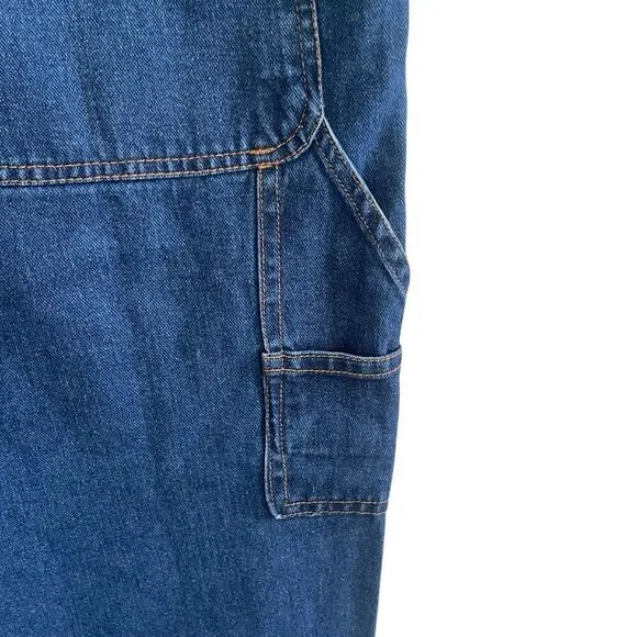North West Blue - Carpenter Denim Overalls Size: Large Color: Blue Denim