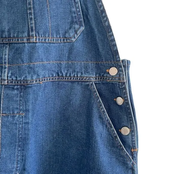 North West Blue - Carpenter Denim Overalls Size: Large Color: Blue Denim