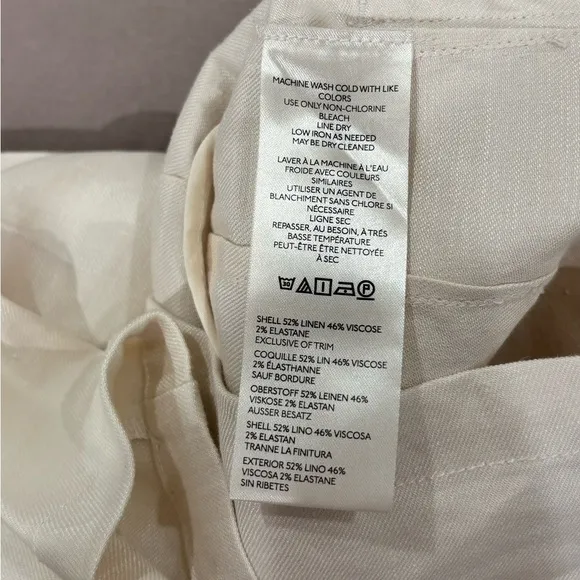 NWOT The Colette Shorts by Maeve: Linen Edition$88 Ivory Size 28 Anthropologie