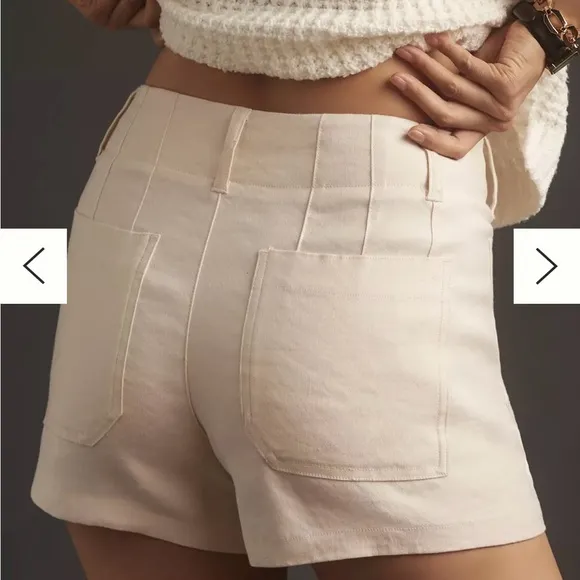 NWOT The Colette Shorts by Maeve: Linen Edition$88 Ivory Size 28 Anthropologie