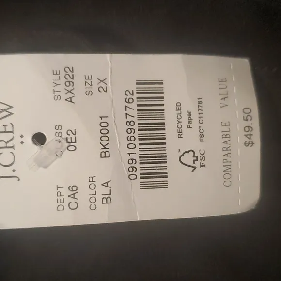 NWT 2-PACK J.Crew Linen Shorts, Pull On Neutral &amp; Black Drawstring Plus Size XXL