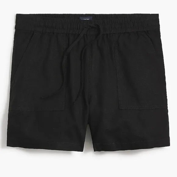 NWT 2-PACK J.Crew Linen Shorts, Pull On Neutral &amp; Black Drawstring Plus Size XXL