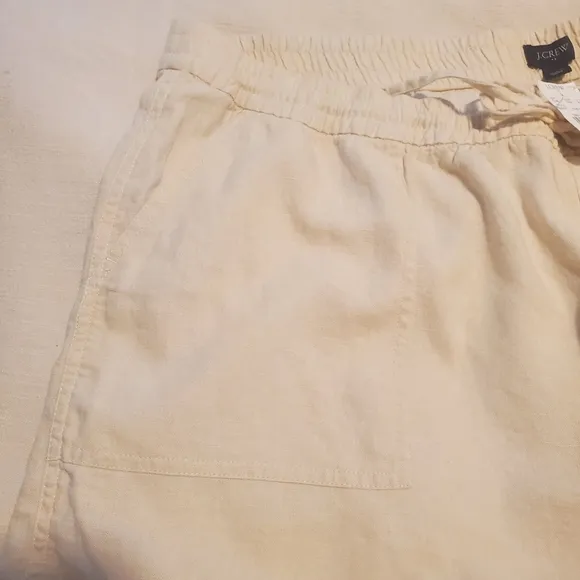 NWT 2-PACK J.Crew Linen Shorts, Pull On Neutral &amp; Black Drawstring Plus Size XXL