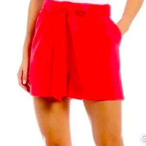 NWT Antonio Melani Amee Linen Blend Belted High Rise Shorts color popsicle