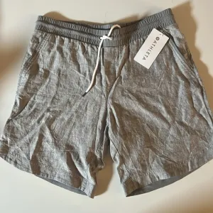 NWT Athleta Cabo Linen Shorts 8 inch Inseam Gray Size 16