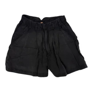 NWT Free People Calla Black Linen Blend High Rise Trouser Shorts Size 2