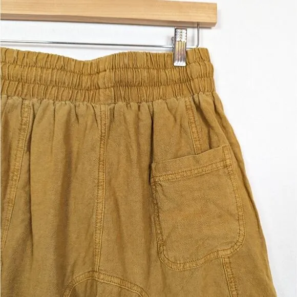 NWT Free People Need To Escape Savanna Linen Blend Pull On Shorts Size XS