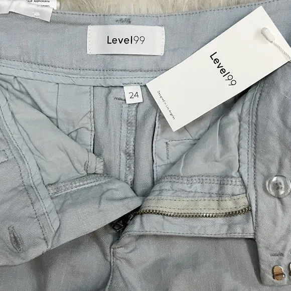 NWT Level 99 Shorts luxury Tencel linen lyocell size 24 2 pockets XS