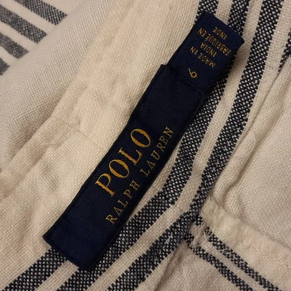 NWT, Polo Ralph Lauren Striped Linen Shorts