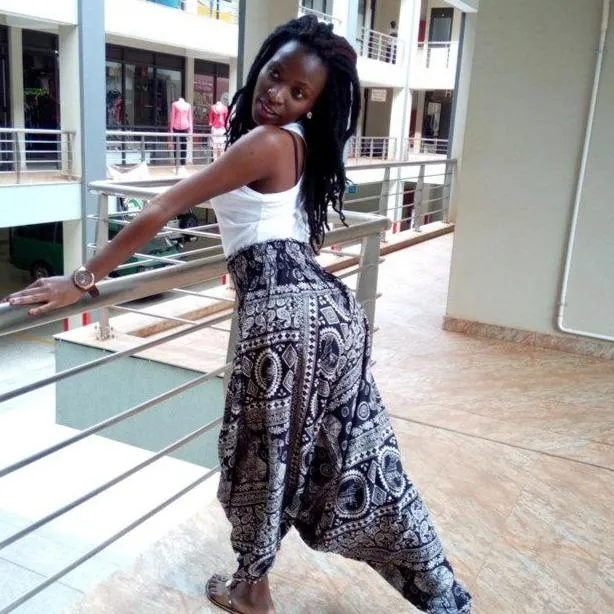 One of a Kind Black and White Animal Printed Dress Pant
