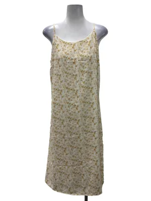 Orange Floral V-Neck Cami Midi Dress