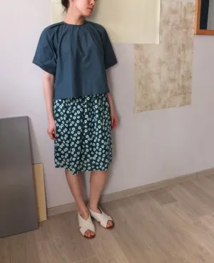 Origami Blouse-teal(sold out)