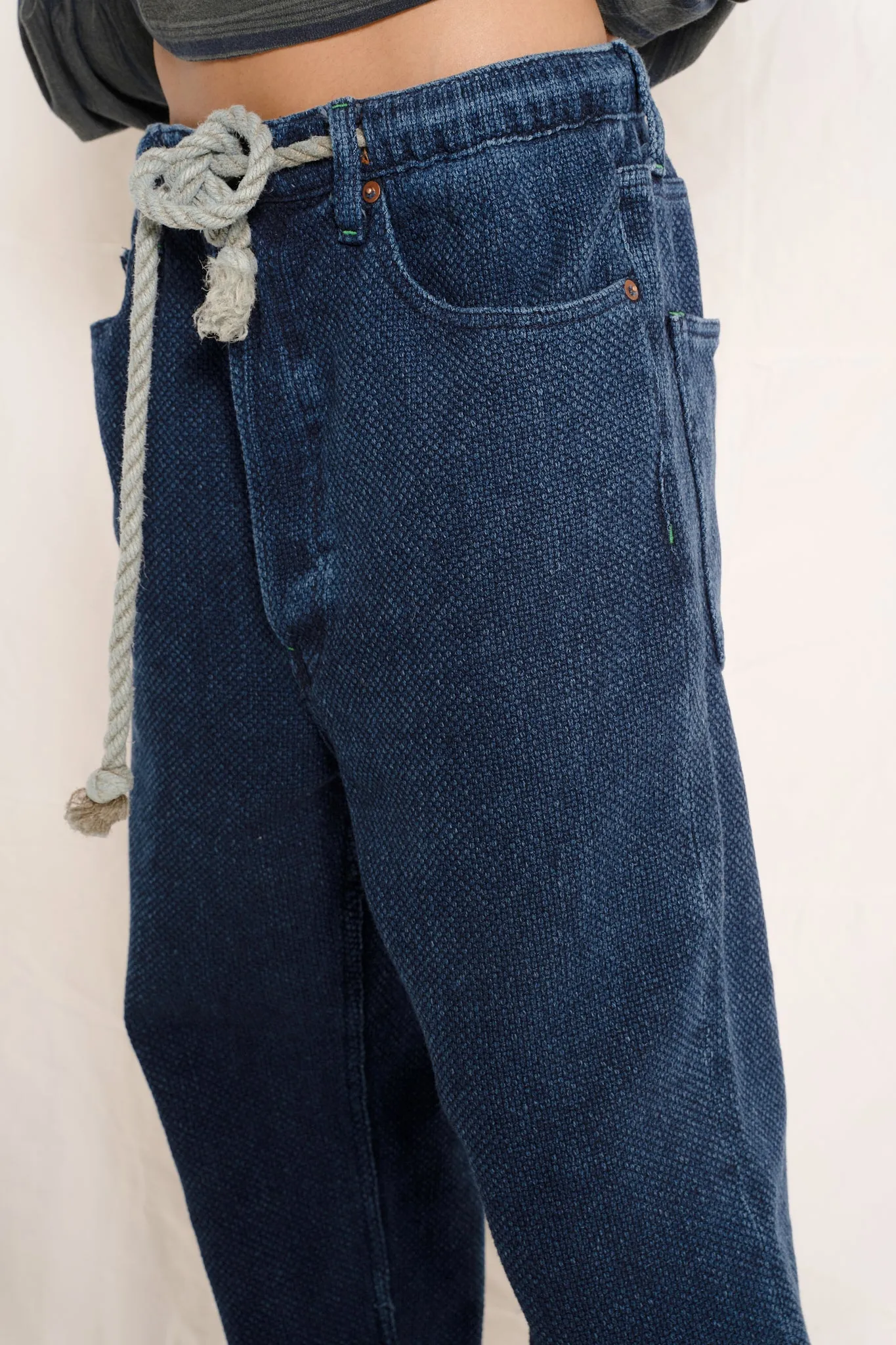 P68 Sashiko Indigo Stonewashed
