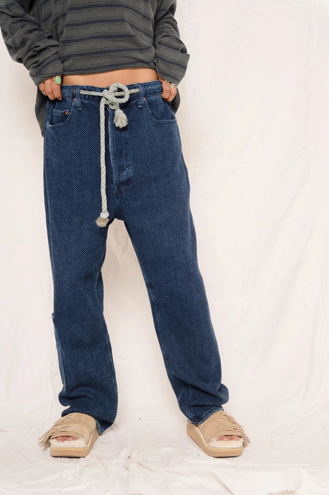 P68 Sashiko Indigo Stonewashed