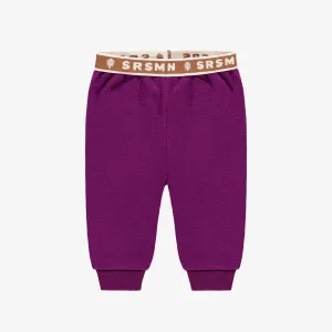 Pantalon en polar mauve, bébé || Purple pants in fleece, baby