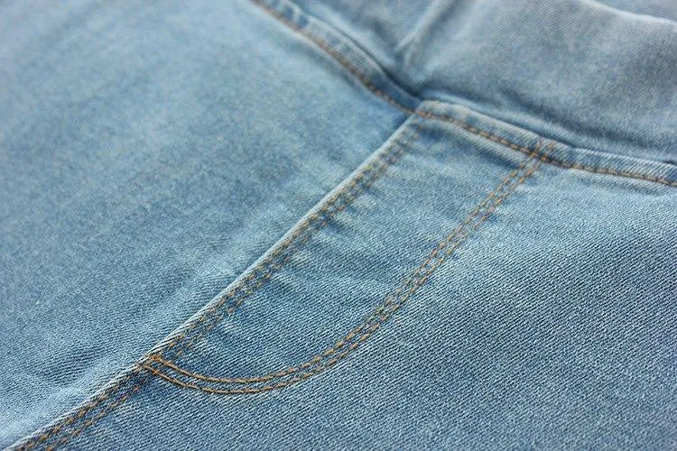 Pencil Elastic Waist Jeans
