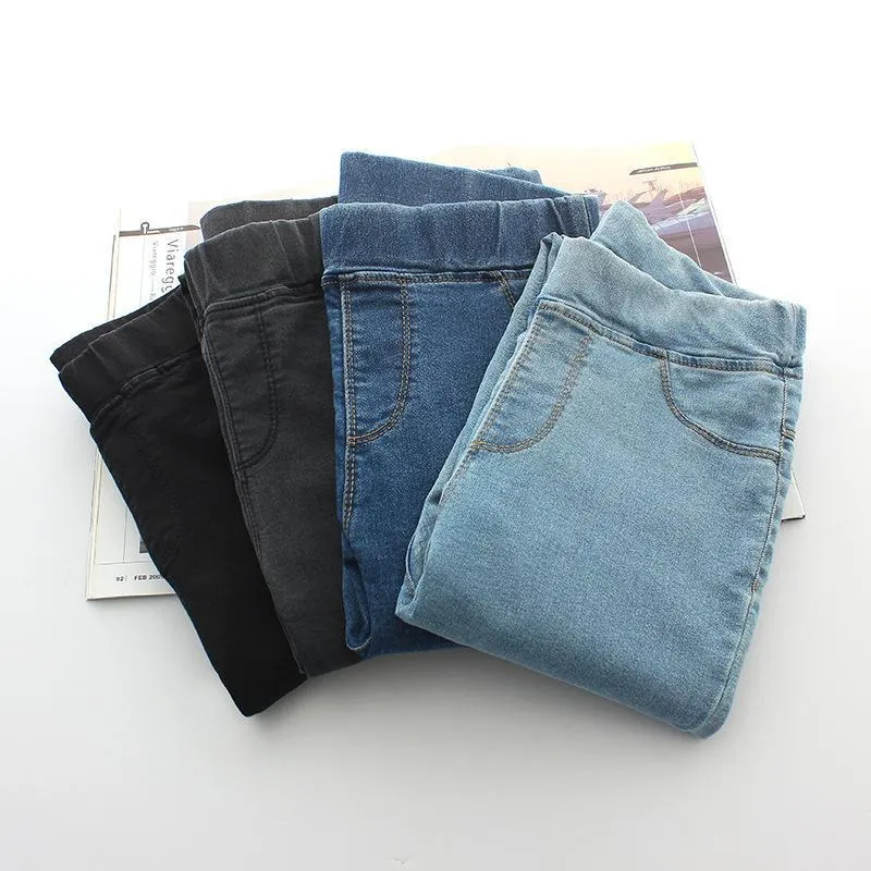 Pencil Elastic Waist Jeans