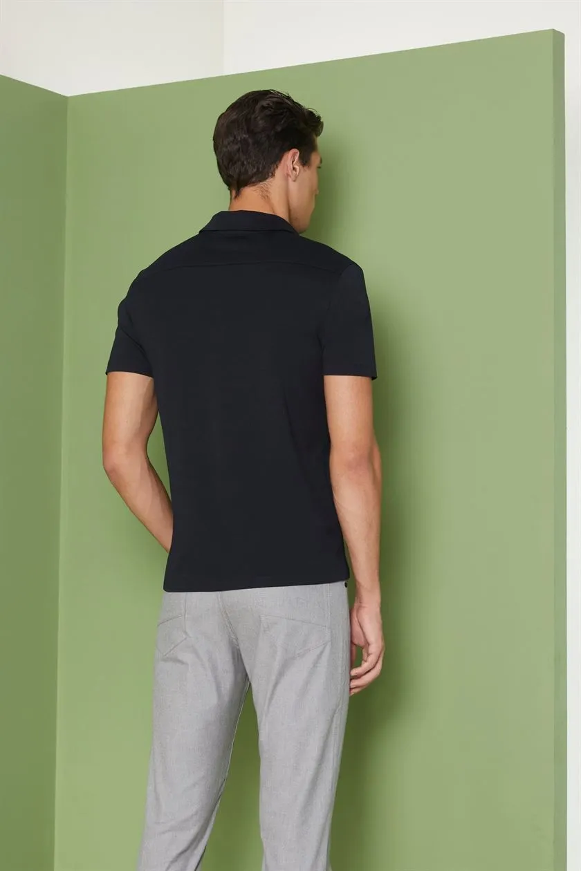 Perona   I   Mens-Thirts & Polos -Polos -Kenichi-Pma-Fv21-3002-Zip-Black  AS7525