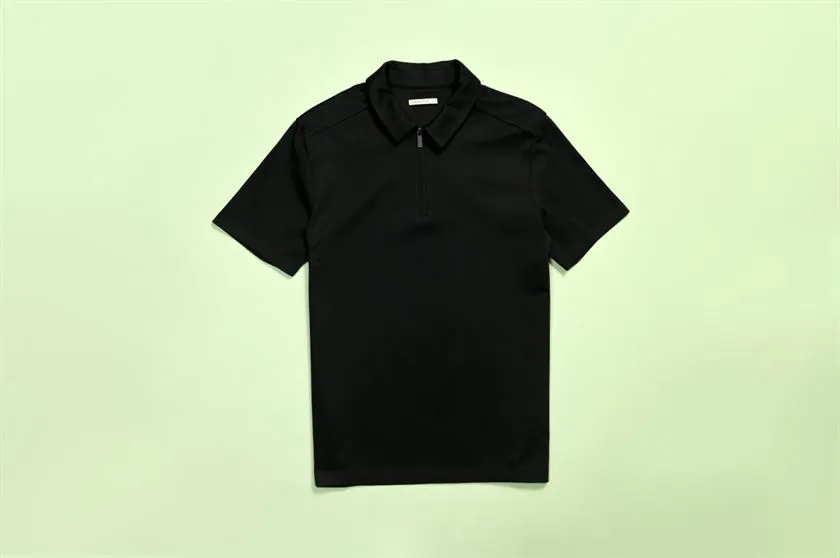 Perona   I   Mens-Thirts & Polos -Polos -Kenichi-Pma-Fv21-3002-Zip-Black  AS7525
