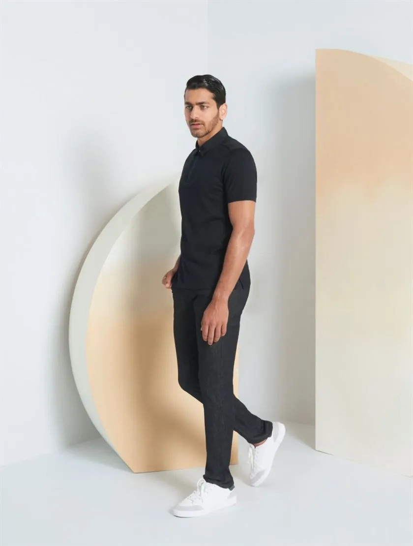 Perona   -   Mens-T-Shirts & Polos -Polos -Eathan-Pma-Ss24-00012-S-Black