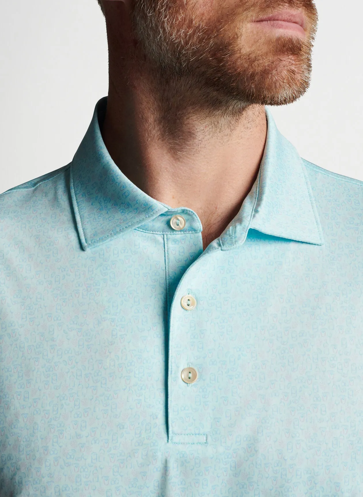 PETER MILLAR DAZED AND TRANSFUSED PERFORM POLO - CELESTE
