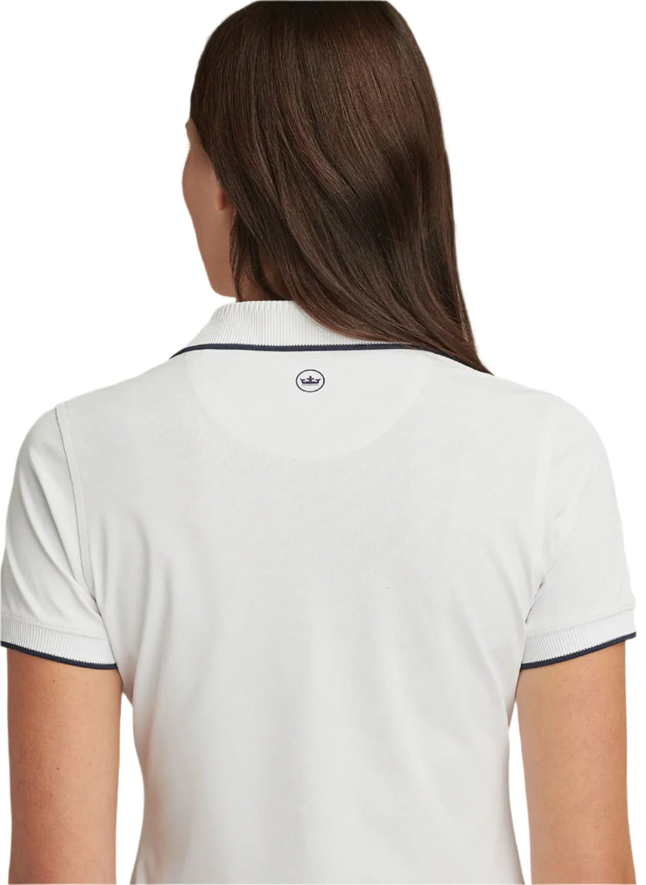 Peter Millar Whitworth Sport Mesh Polo - White/Navy
