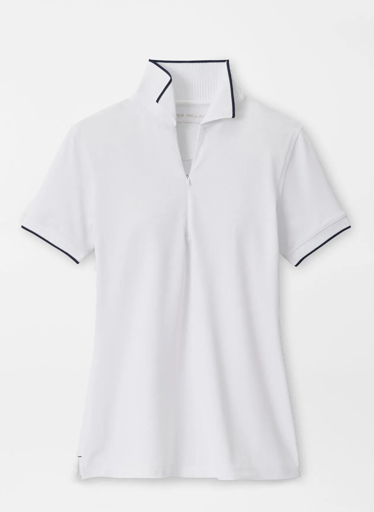 Peter Millar Whitworth Sport Mesh Polo - White/Navy