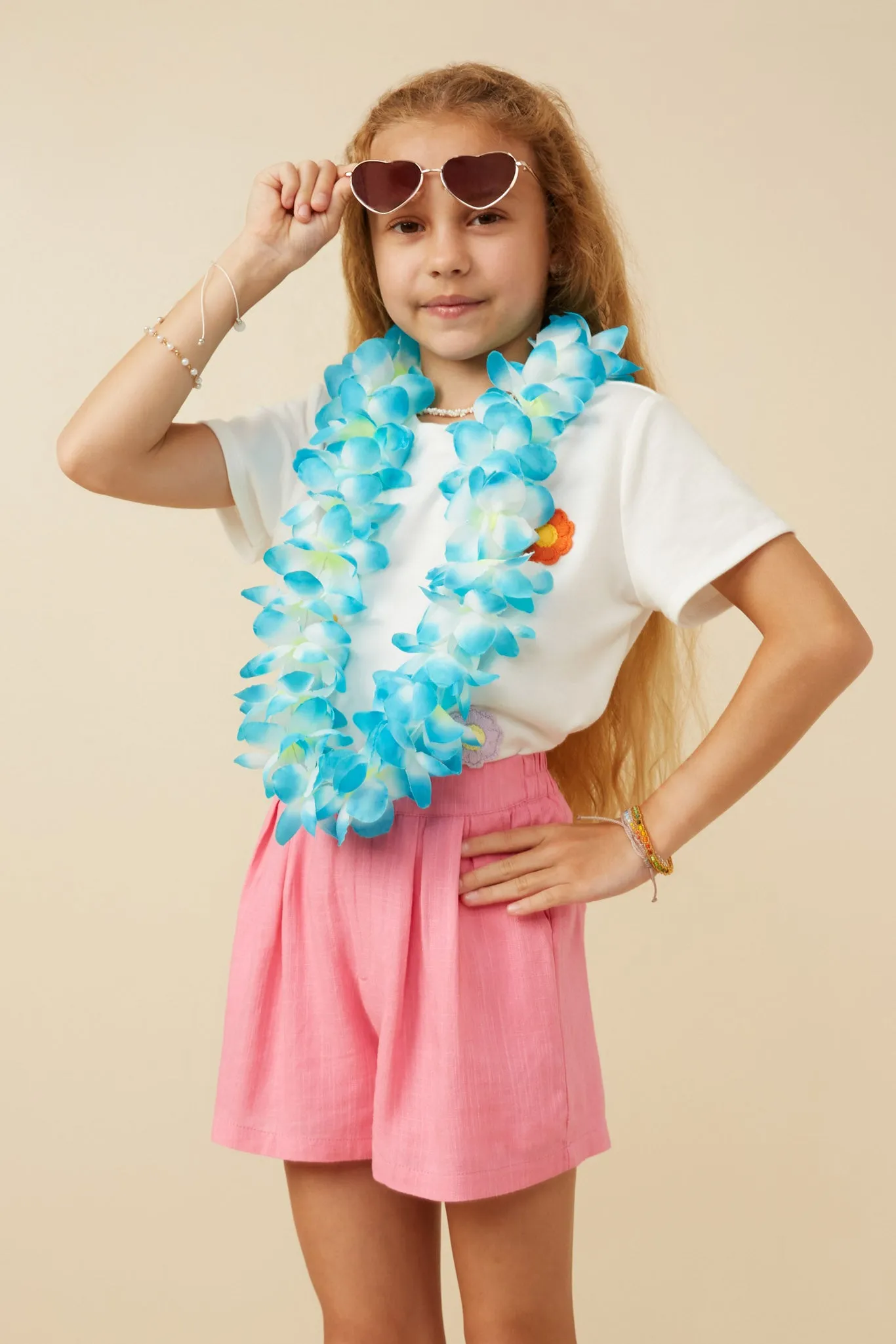 Pleated Detail Button Front Shorts