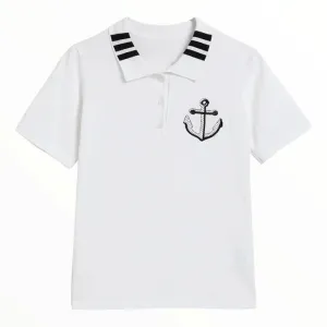 Polo marin femme