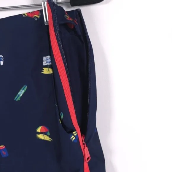 POLO RALPH LAUREN Navy BEACH-PRINT Golf Tennis SKORT Size 2