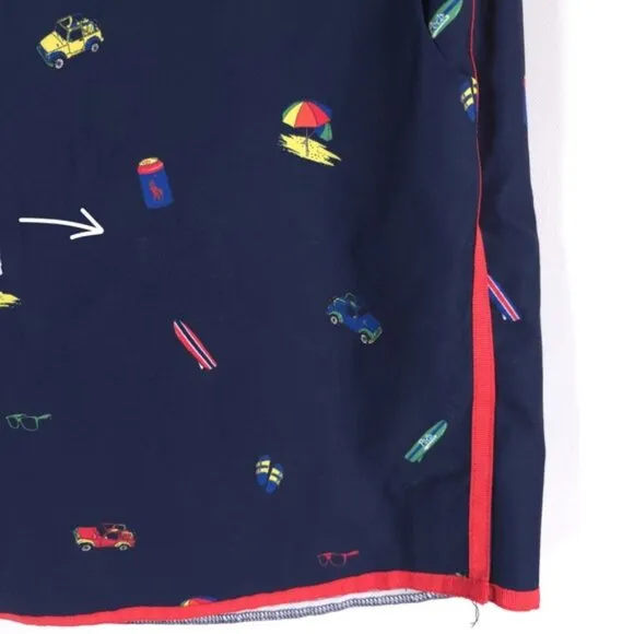 POLO RALPH LAUREN Navy BEACH-PRINT Golf Tennis SKORT Size 2