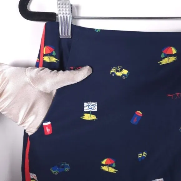 POLO RALPH LAUREN Navy BEACH-PRINT Golf Tennis SKORT Size 2