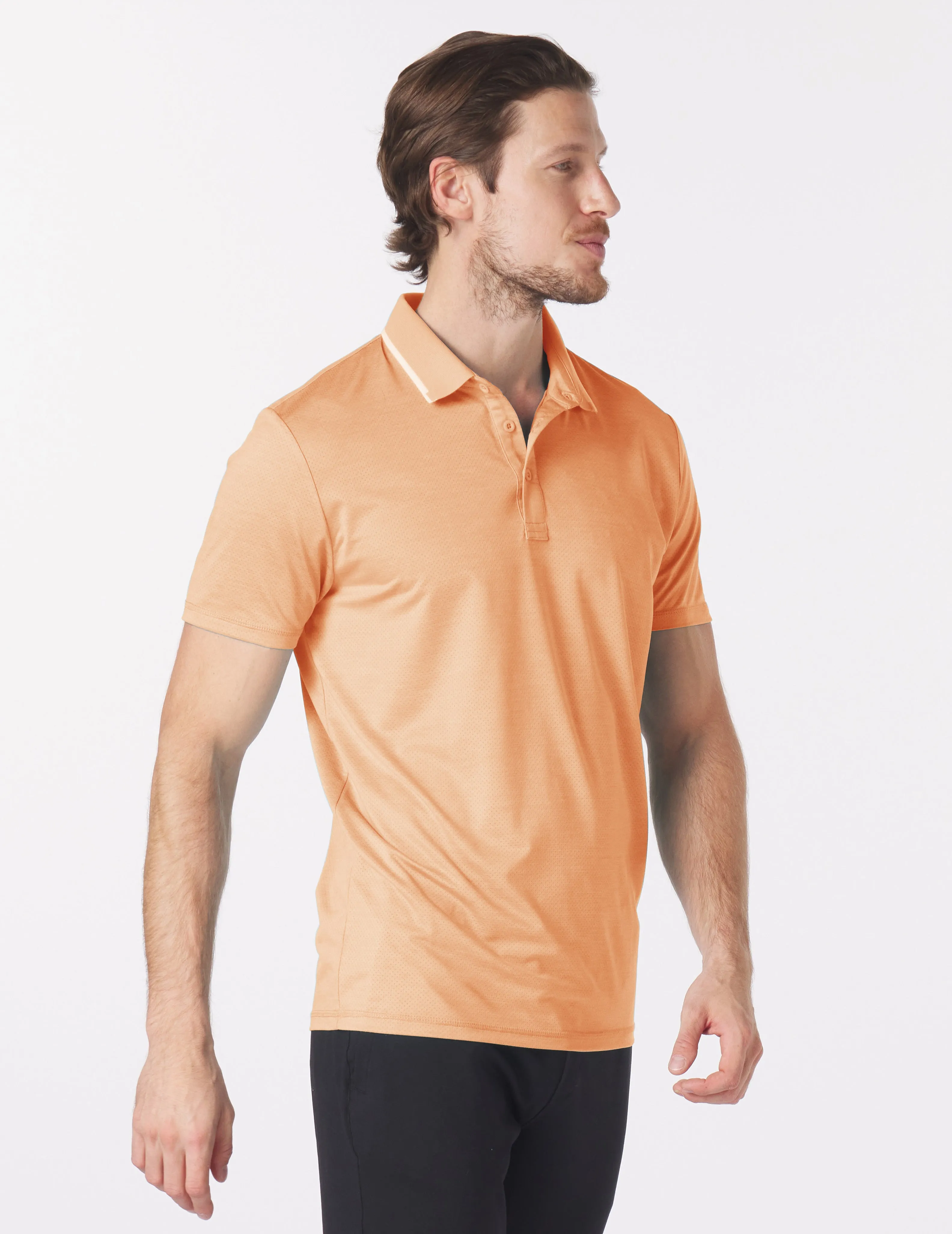 Power Fade Polo: Orange Wine